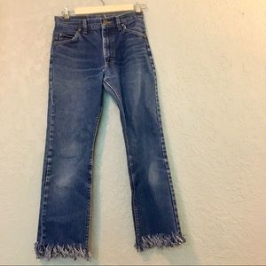 Vintage Lee Jeans with fringe bottom